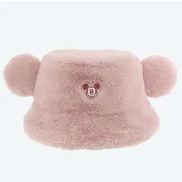 미키 귀 달린 복슬복슬 모자