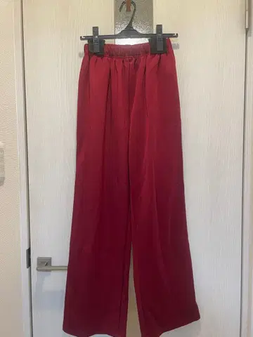 버건디 사이드 라인 이지 팬츠