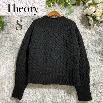 [ 새상품급 ] 띠어리 울 캐시미어 보틀넥 케이블 니트 블랙 S