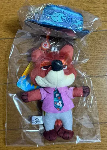 주토피아2 닉 봉제 인형 볼 키체인 모자 키체인