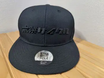 기나시 사이클 블랙 자수 로고 캡