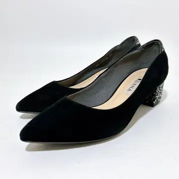 컨디션 최상 DIANA 펌프스 스틸레토 글리터 스웨이드 22cm