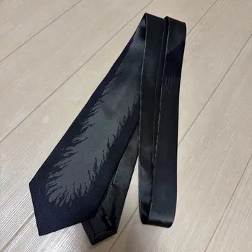 고르티에 옴므 오브제 넥타이 네이비 그레이 실크 100%