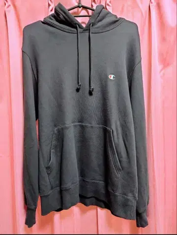 챔피온 후드티 남성용 블랙 L 사이즈