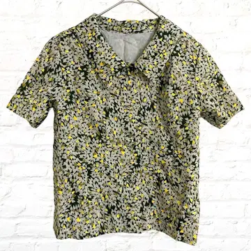 반팔 셔츠 블라우스 올 패턴 컬러풀 하트 프린트 빅 루즈 썸머 화려한