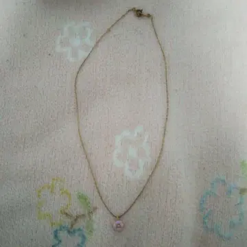 꽃 모티브 목걸이 핑크