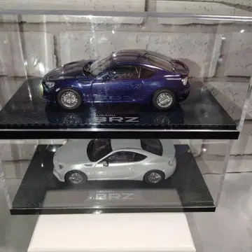 1/43 스바루 BRZ 화이트 블루 미니카 2대 세트
