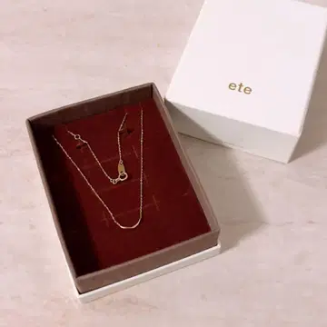 새상품급 ete K10YG 레이어 크레센트 문 목걸이