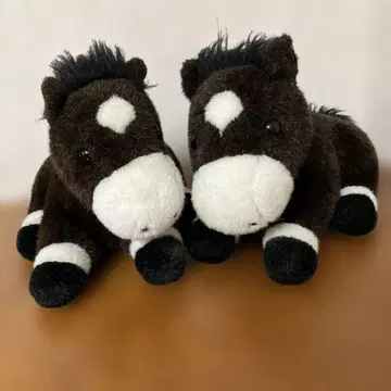 말 봉제 인형 페어 히시마사루(경주마) 모델 헤이세이 레트로