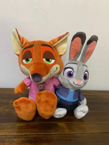 디즈니 주토피아2 닉 주디 페어 봉제 인형