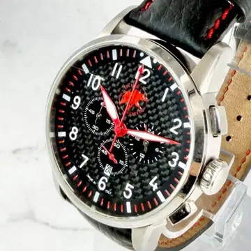 [새상품 배터리] 헌팅월드 크로노그래프 기요셰 블랙 다이얼