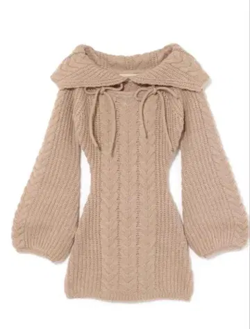 미사용 새상품 정품 앤드마리 andmary 케이블 니트탑 긴팔 베이지