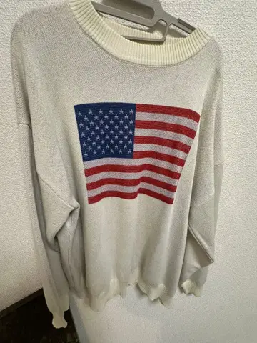 미국 국기 프린트 니트
