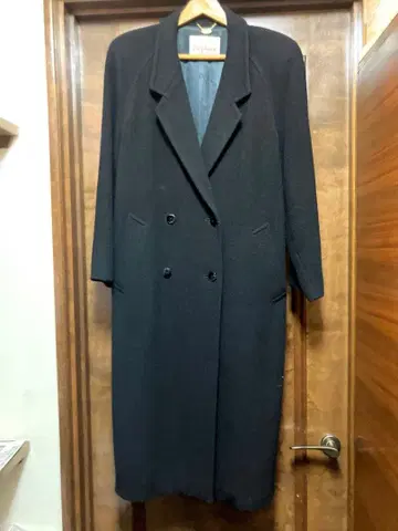 알파카 혼방 여성용 롱 코트 진한 그레이