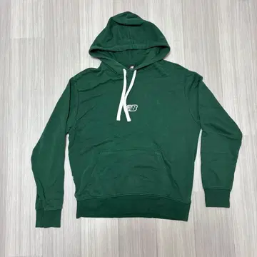 new balance 그린 후드 부착 후드티