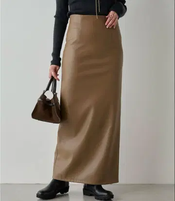 개럴개런트 인조 가죽 타이트 스커트