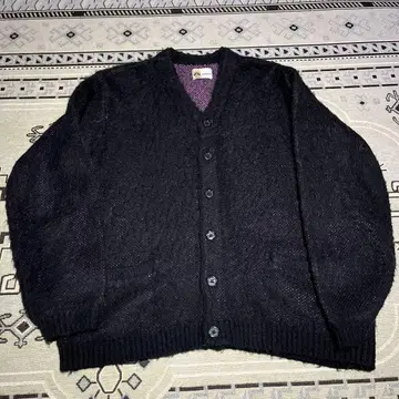 Towncraft 블랙 가디건 샤기 가디건 모헤어풍 블랙