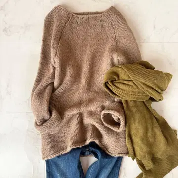 45rpm 45r 알파카 울 돌먼 로우 게이지 니트 스웨터