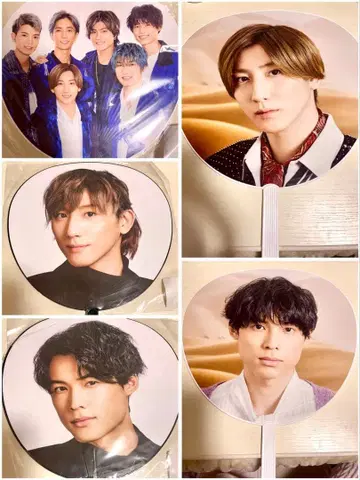 쿄모토 타이가 마츠무라 호쿠토 SixTONES 집합 부채 5점 세트