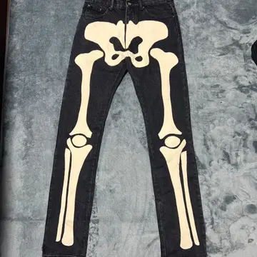 mnml 스켈레톤 프린트 데님 31