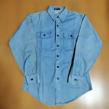 1970년대 파타고니아 patagonia 데님 긴팔 셔츠 초기 택