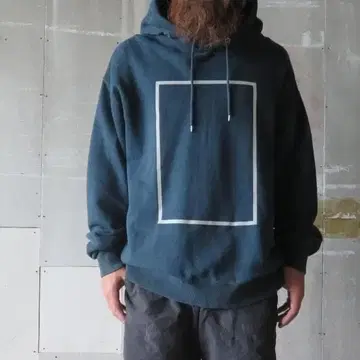 devadurga SQUARE PULLOVER 후드티 L 네이비