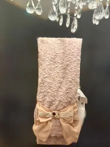 미사용 택 포함 액시즈팜 로즈 부케 리본 머플러