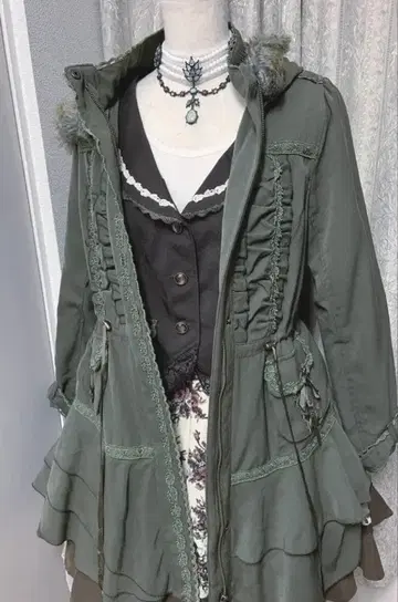 y2k 헤이세이 페어리 그런지 모즈 코트 밀리터리 axes femme