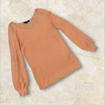 로트레아몽 긴팔 니트 스웨터 M 사이즈 핑크 모 100% U넥