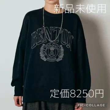 [신상] ESICA 에시카 새상품 프론트 로고 맨투맨 네이비