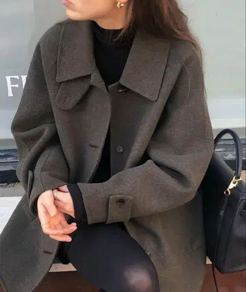 택 포함 새상품 울라이크 스텐카라 코트 브라운