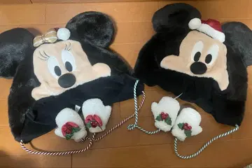 디즈니 크리스마스 미키 미니 팬캡 세트