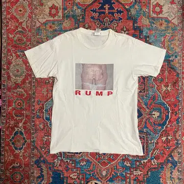 트럼프 대통령 프린트 화이트 티셔츠