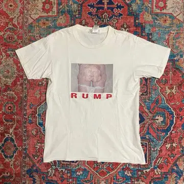 트럼프 대통령 프린트 화이트 티셔츠