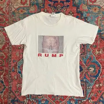 트럼프 대통령 프린트 화이트 티셔츠