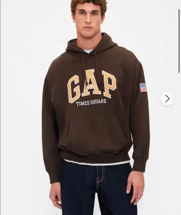 GAP 타임스퀘어 후드 부착 맨투맨