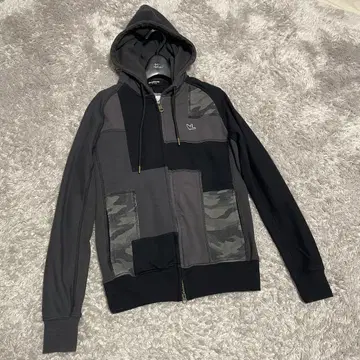 1piu1uguale3 relax 지퍼 후드티 패치워크 사이즈 M