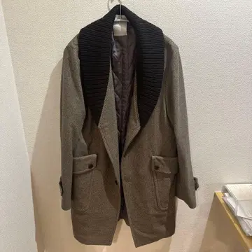 에디페스 체크 무늬 롱 코트