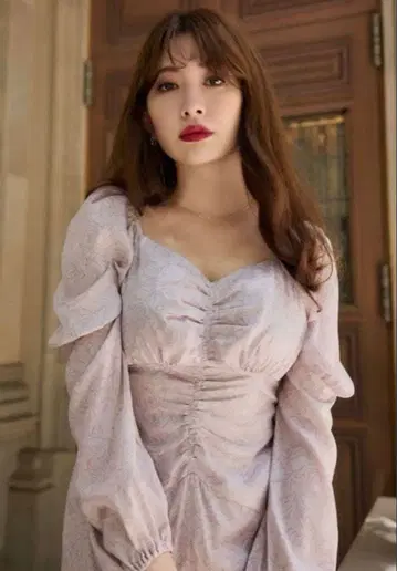 Herlipto Rosa Ruched Satin Dress [ M ]