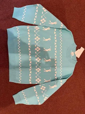 Gorurun 골프 모티브 트레이닝복 M 사이즈 스카이블루