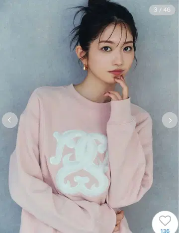 가격 인하 가능 [ snidel ] 로고 모티브 맨투맨