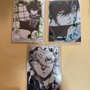 블루 록 전시회 동전 케이스 & 브로마이드 세트 3점 묶음 판매