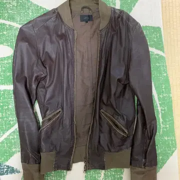 YEVS 브라운 가죽 자켓 L