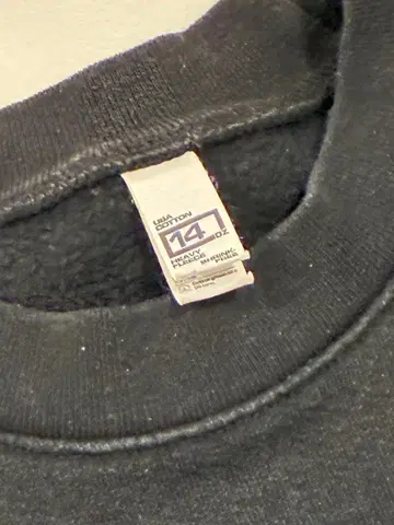 Los Angeles Apparel 14oz 맨투맨 블랙 페이드