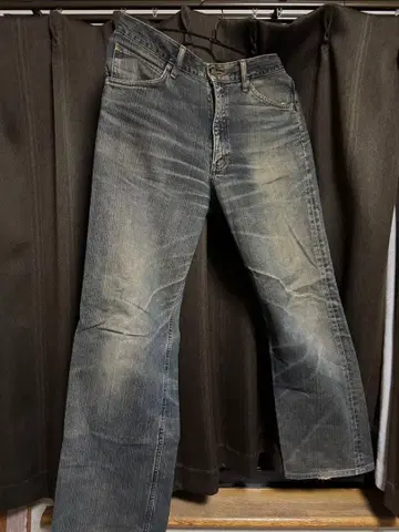 Lee 데미지 가공 그레이 스트레이트 청바지