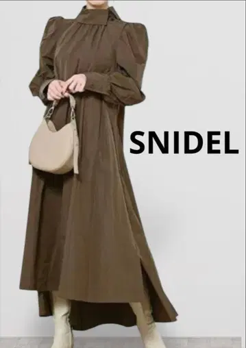 [SNIDEL] 원피스 롱 퍼프 슬리브 원피스 S