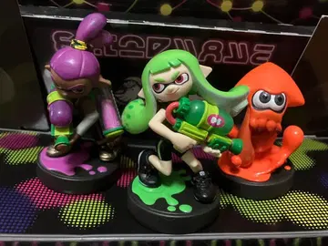 amiibo 라임 그린 걸 퍼플 보이 오렌지 오징어 (스플라툰)