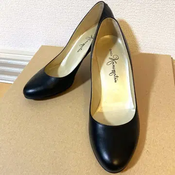 펌프스 블랙 긴자 카네마츠 ginza kanematsu 라운드토 가죽