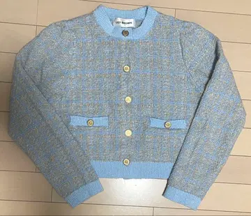 Lily brown 트위드 니트 가디건 긴팔