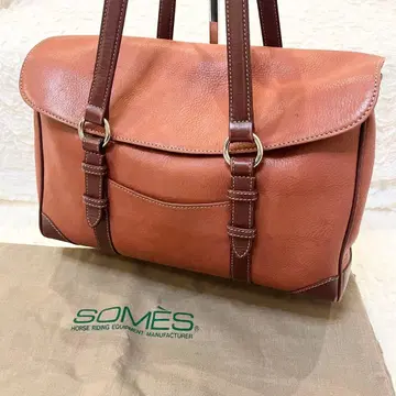 수납 가방 포함 SOMES SADDLE 소메스사들 토트백 가죽 브라운
